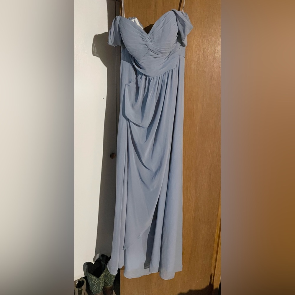 Azazie millie bridesmaid dress dusty blue